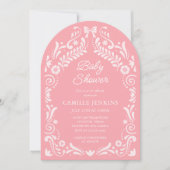 Fiesta Mexican Girl Baby Shower Arch Einladung (Vorderseite)