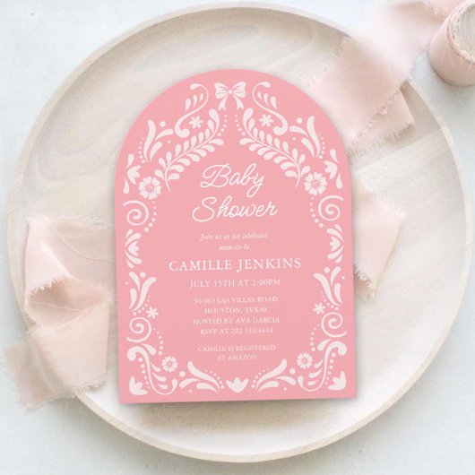 Fiesta Mexican Girl Baby Shower Arch Einladung