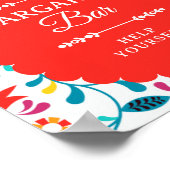 Fiesta Mexican Margarita Bar Bridal Shower Sign Poster (Ecke)