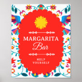 Fiesta Mexican Margarita Bar Bridal Shower Sign Poster (Vorne)