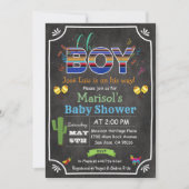 Fiesta Mexican Oh Boy Baby Shower Einladung (Vorderseite)