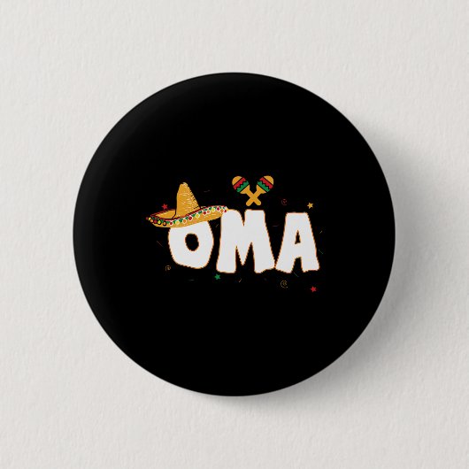 Fiesta Mexican Party Cinco De Mayo Oma Grandma Button (Vorderseite)