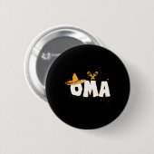 Fiesta Mexican Party Cinco De Mayo Oma Grandma Button (Vorne & Hinten)