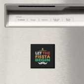 Fiesta Mexican Party Funny Cinco De Mayo Magnet (In Situ (Geschirrspüler))