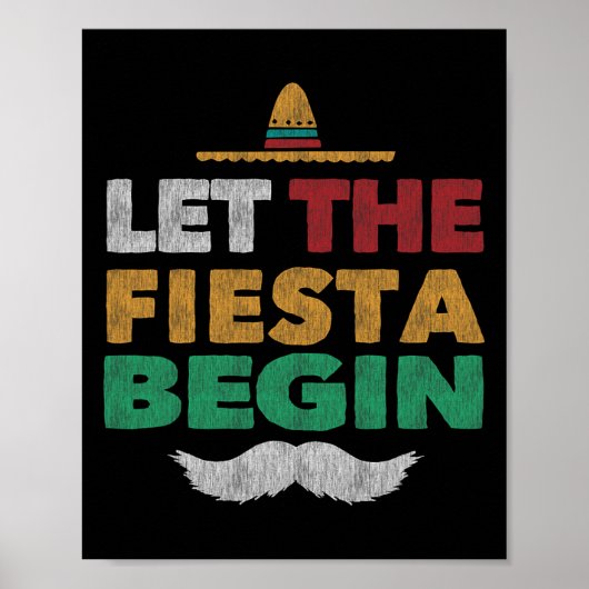 Fiesta Mexican Party Funny Cinco De Mayo Poster (Vorne)