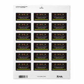 Fiesta Mexican Print Wedding Label Adressaufkleber (Vorne)