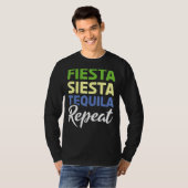 Fiesta Mexican Repeat Tequila Mexico Happy Cinco D T-Shirt (Vorne ganz)