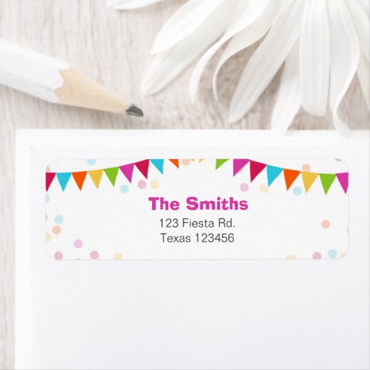 Fiesta Mexican Return Address Label (Insitu)