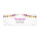 Fiesta Mexican Return Address Label (Vorne)