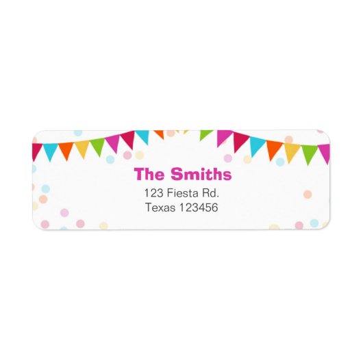 Fiesta Mexican Return Address Label (Vorne)