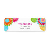 Fiesta Mexican Return Address Label (Vorne)