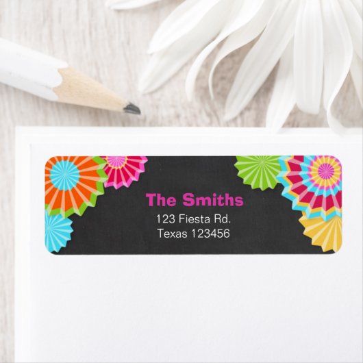 Fiesta Mexican Return Address Label (Insitu)