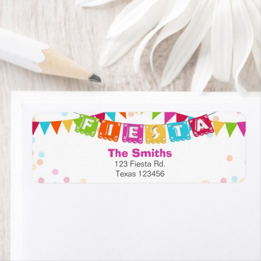 Fiesta Mexican Return Address Label (Insitu)
