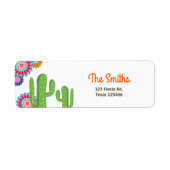 Fiesta Mexican Return Address Label Cactus (Vorne)