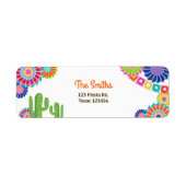 Fiesta Mexican Return Address Label Cactus (Vorne)