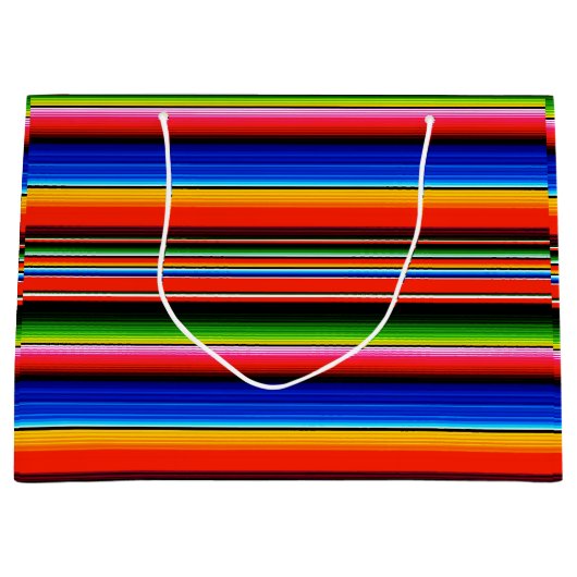 Fiesta Mexican Serape Große Geschenktüte (Vorderseite)