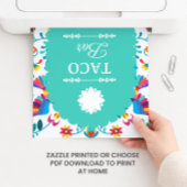 Fiesta Mexican Taco Bar Bridal Shower Sign Poster