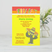 Fiesta Mexican Theme 12x18 Brautparty Einladung (Stehend Vorderseite)