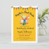 Fiesta Mexican Themed Bachelorette Wochenende Einladung (Stehend Vorderseite)
