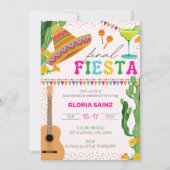 Fiesta Mexican Vibrant Bachelorette Weekend Einladung (Vorderseite)