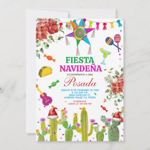 Fiesta Mexicana Navideña Posada Weihnachtskaktus Einladung