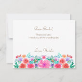 FIESTA Mexicaner wird meine Trauzeugin-Card sein Einladung (Rückseite)