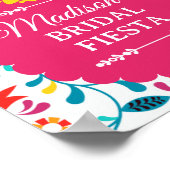 Fiesta Mexicanische Brautparty Willkommensschild Poster (Ecke)