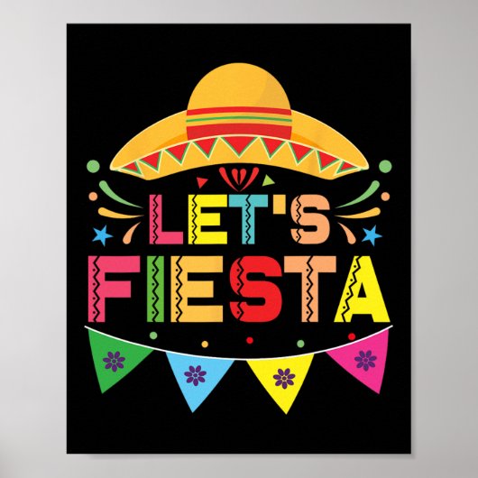 Fiesta Mexico Fiesta Taco Guitar Cinco De Ma Poster (Vorne)