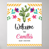 Fiesta Mexico Theme Party Welcome Poster (Vorne)