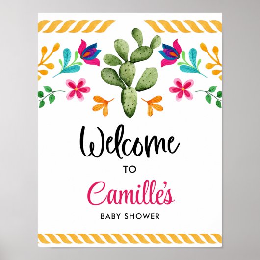 Fiesta Mexico Theme Party Welcome Poster (Vorne)