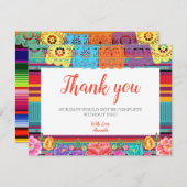 Fiesta-Mexikaner danken Ihnen, Brautparty zu Dankeskarte (Vorne/Hinten)