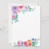 Fiesta | Mexikanische Blume | Abendessen Probe Einladung (Rückseite)