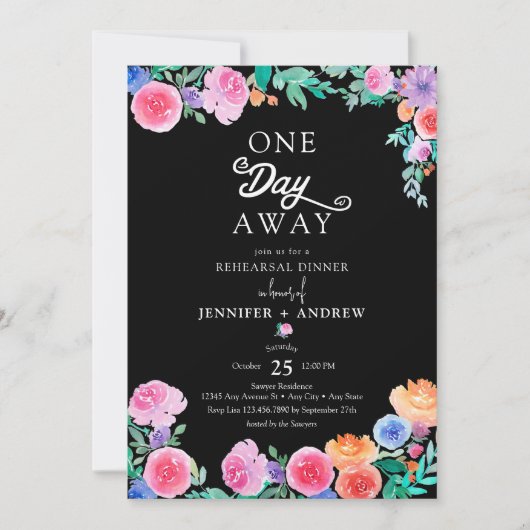 Fiesta | Mexikanische Blume | Abendessen Probe Einladung (Vorderseite)