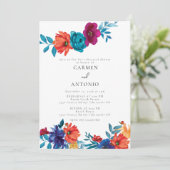 Fiesta | Mexikanische Blume | Abendessen Probe Einladung (Stehend Vorderseite)