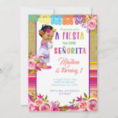 Fiesta Mexikanische Einladung zum 1. Geburtstag (Vorderseite)