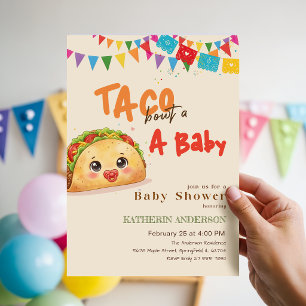 Fiesta-Mexikanische Farbige Taco-Party zur Babypar Einladung