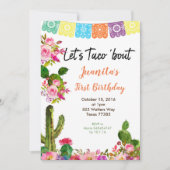 Fiesta Mexikanische Party Einladung 1. Geburtstag (Vorderseite)