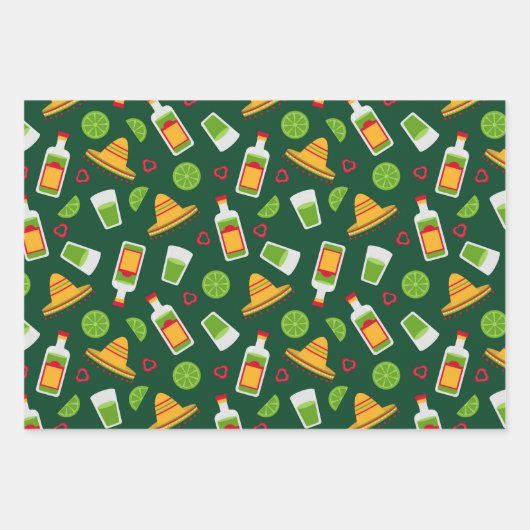 Fiesta mexikanisches Essen Geschenkpapier Set (Vorderseite)