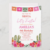 Fiesta Mexikanisches Mädchen Geburtstag Einladung (Vorne/Hinten)