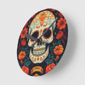Fiesta! mexikanisches PARTY Runde Wanduhr (Winkel)