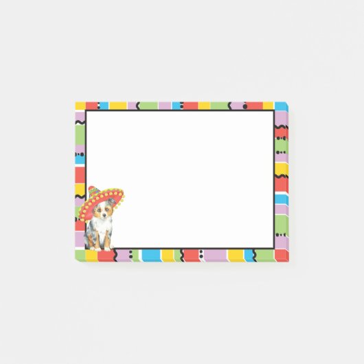 Fiesta Miniature American Shepherd Post-it Klebezettel (Vorderseite)