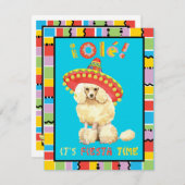 Fiesta Miniature Poodle Einladung (Vorne/Hinten)