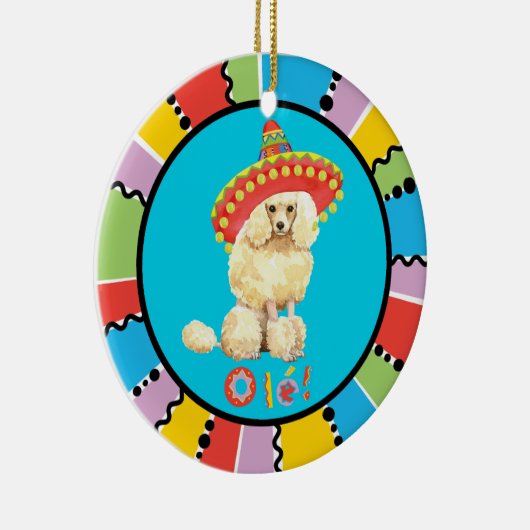 Fiesta Miniature Poodle Keramik Ornament (Rechts)