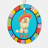 Fiesta Miniature Poodle Keramik Ornament (Links)