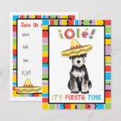 Fiesta Miniature Schnauzer Einladung (Vorne/Hinten)