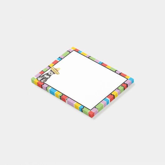 Fiesta Miniature Schnauzer Post-it Klebezettel (angewinkelt)