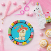 Fiesta-Miniaturpudel Pappteller (Party)