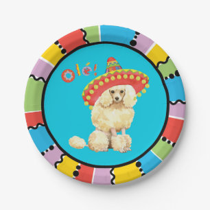 Fiesta-Miniaturpudel Pappteller