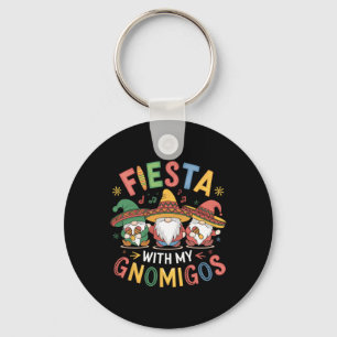 Fiesta mit meinem Gnomigos Funny Cinco De Mayo Des Schlüsselanhänger