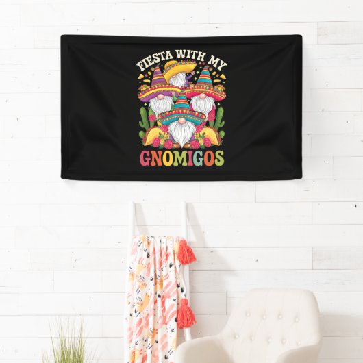 Fiesta mit meinem Gnomigos Gnome Cinco de Mayo Banner (Insitu)